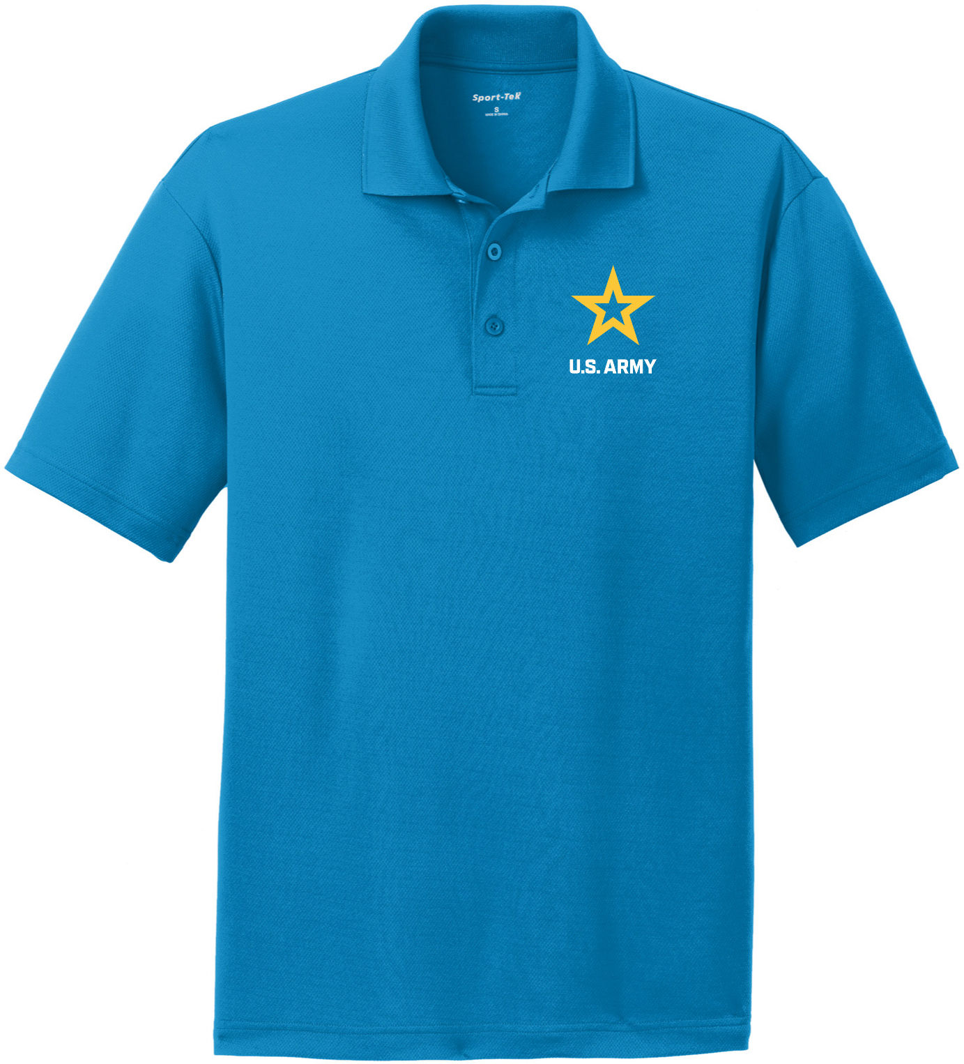 US Army Star Logo White Chest Print Textured Polo Shirt | eBay
